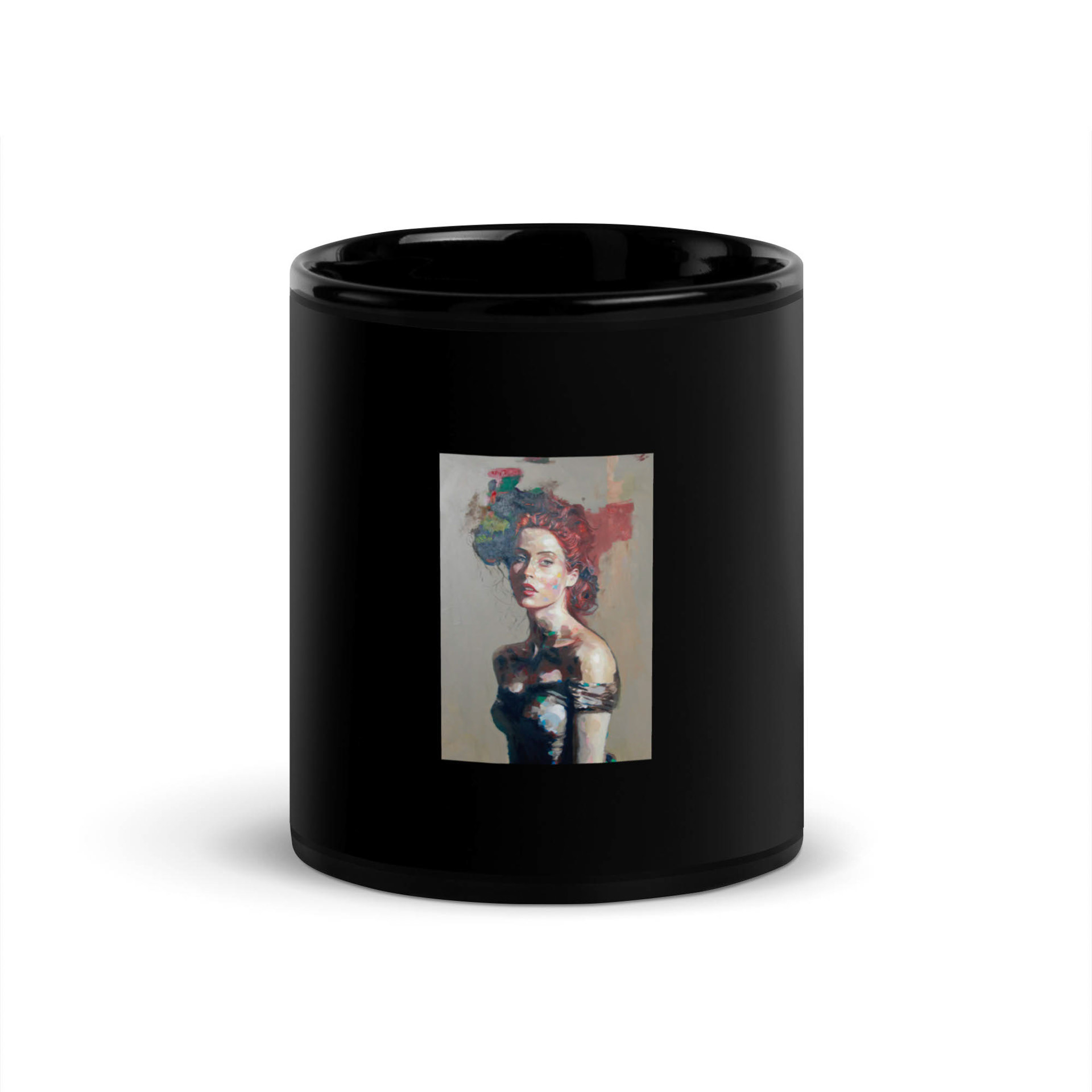 artwork black glossy mug black 11 oz front